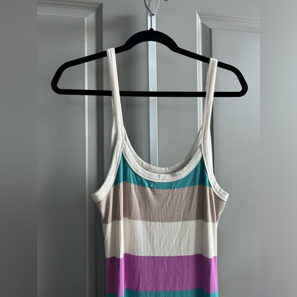 Z Supply $88 stripe midi dress size medium resort wear coatsal beach - Picture 4 of 7